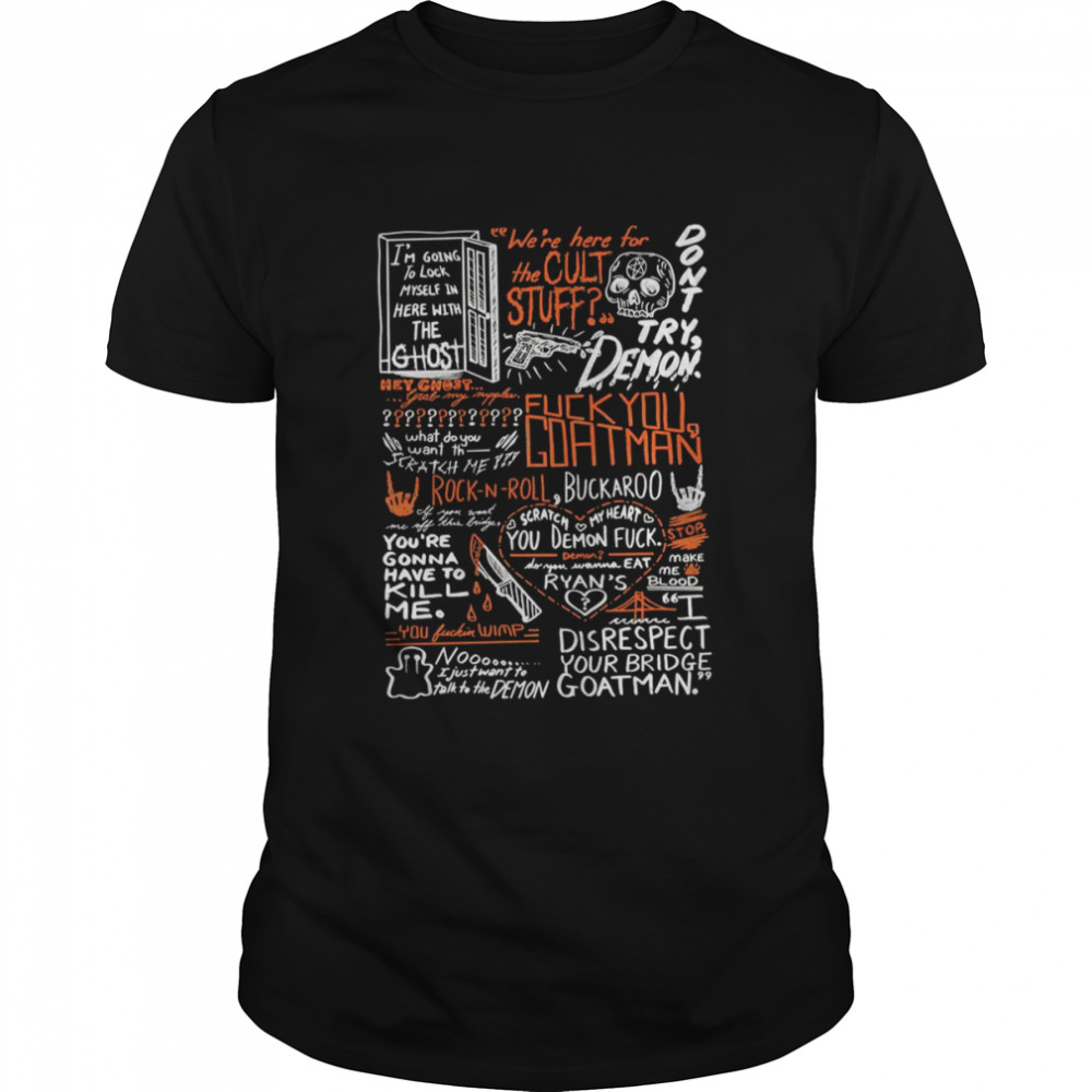 On Your Bridge Goatman White Halloween Monsters shirt
