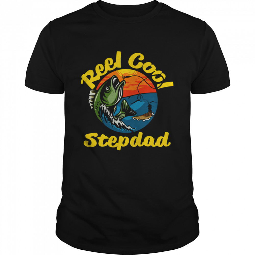 Reel Cool Stepdad Fisherman Gift For Stepdad s Classic Men's T-shirt