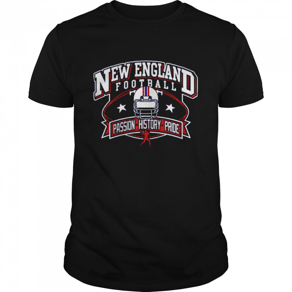 Team Passion History Pride Vintage Navy New England Retro American Football shirt Classic Men's T-shirt