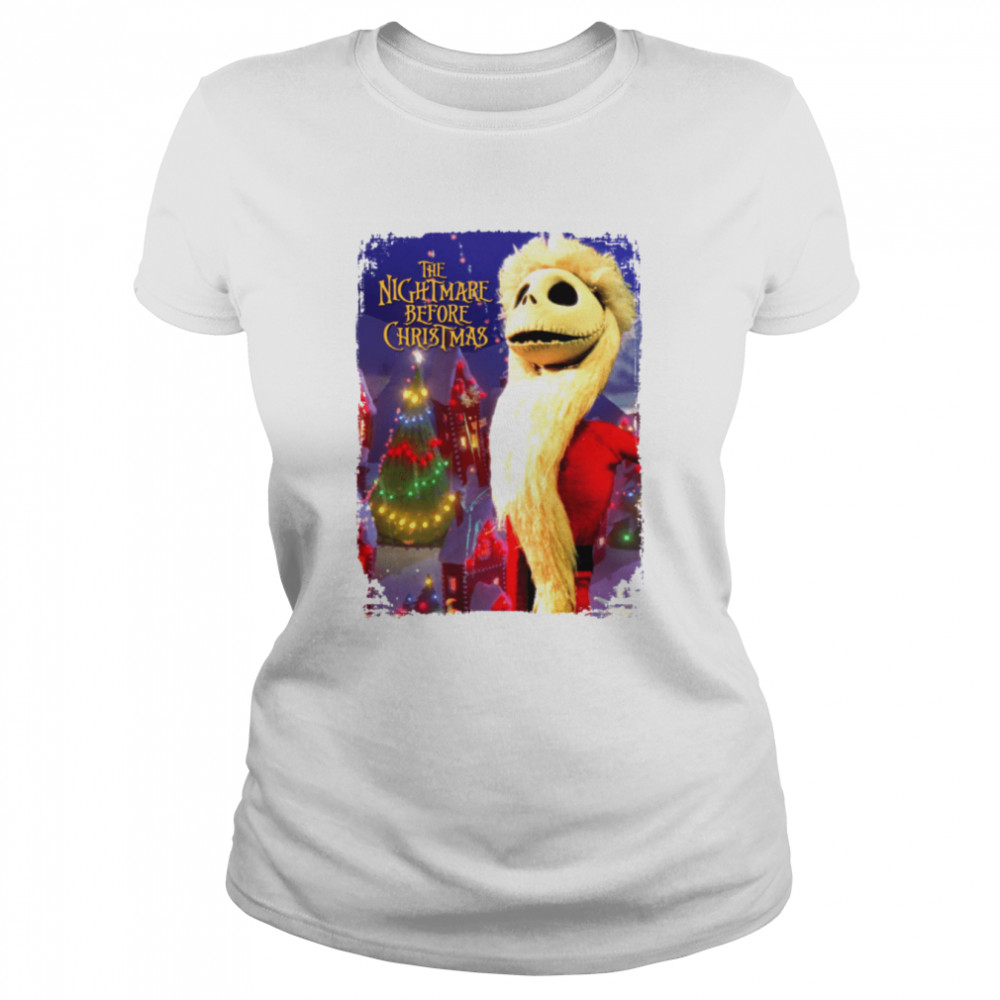 The Nightmare Before Christmas Jack Skellington Santa Jack White Halloween shirt Classic Women's T-shirt