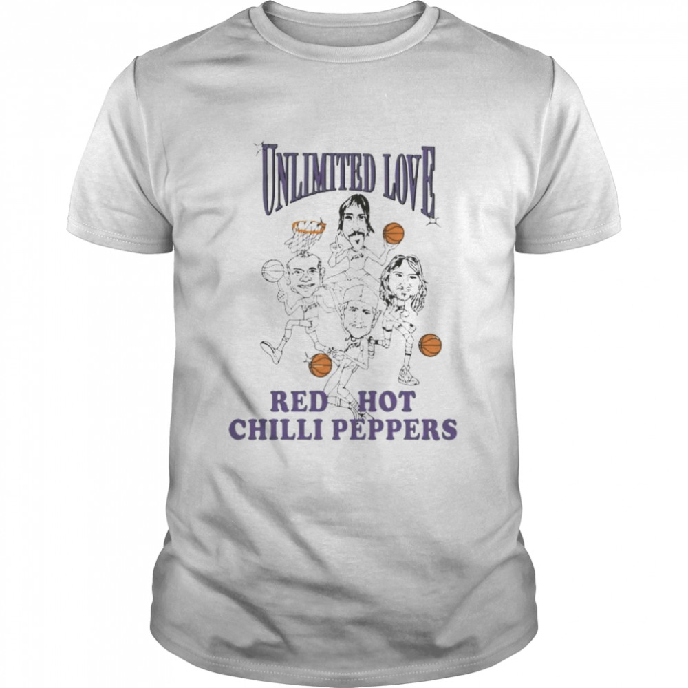 Unlimited love red hot chili peppers basketball shirt
