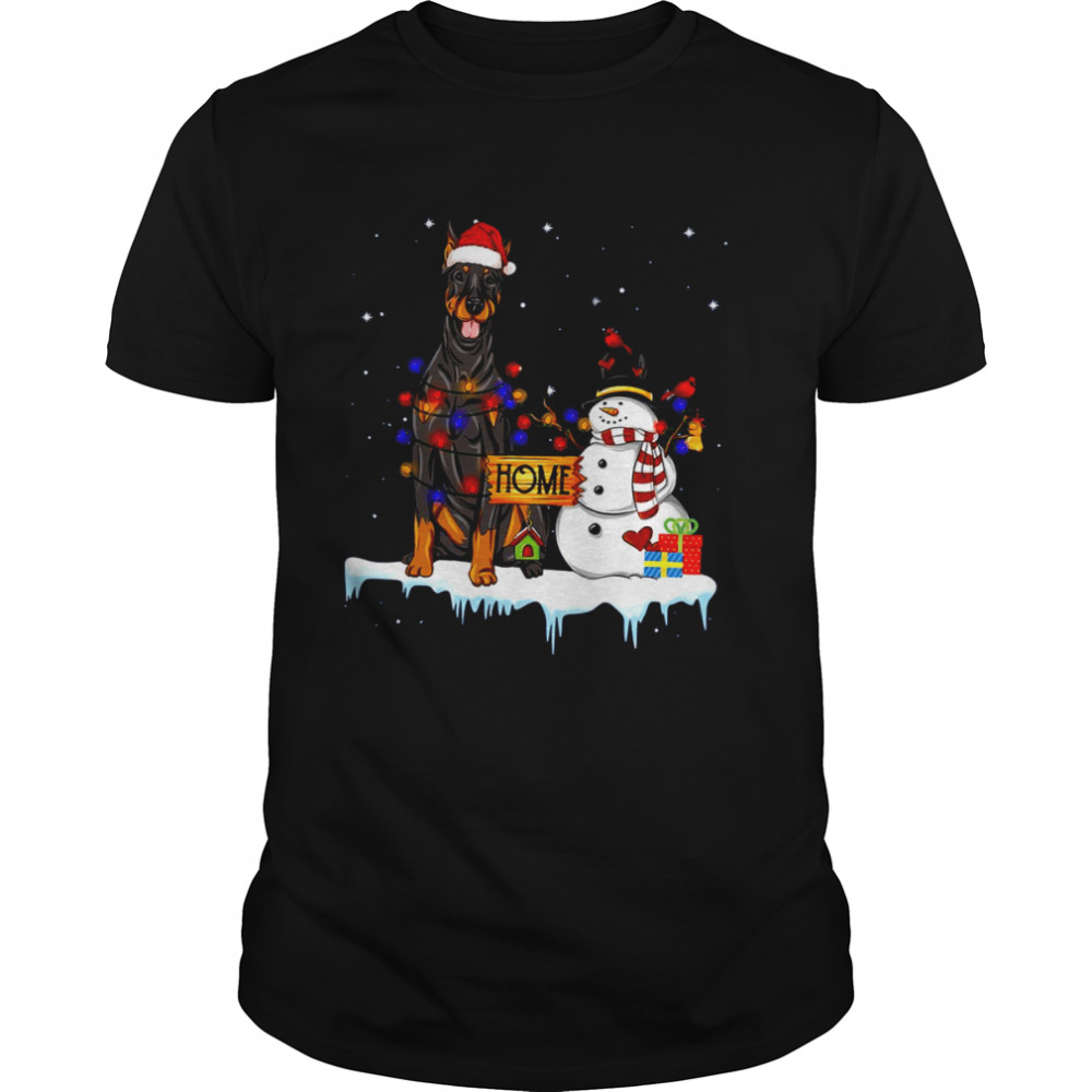 Doberman Pinscher Dog Christmas shirt