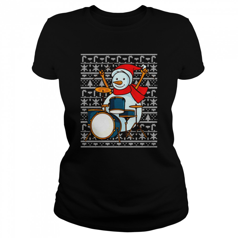 Drummer Ugly Christmas shirt Classic Women's T-shirt