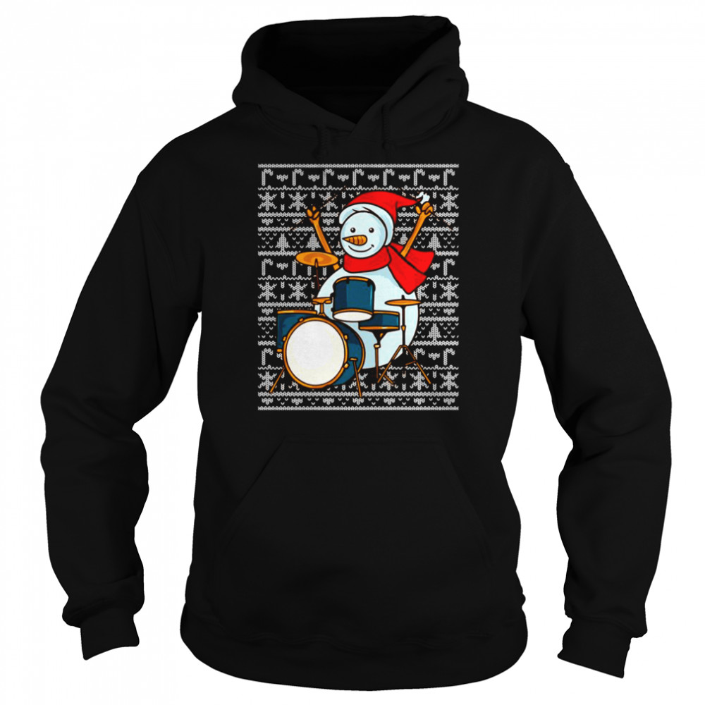 Drummer Ugly Christmas shirt Unisex Hoodie