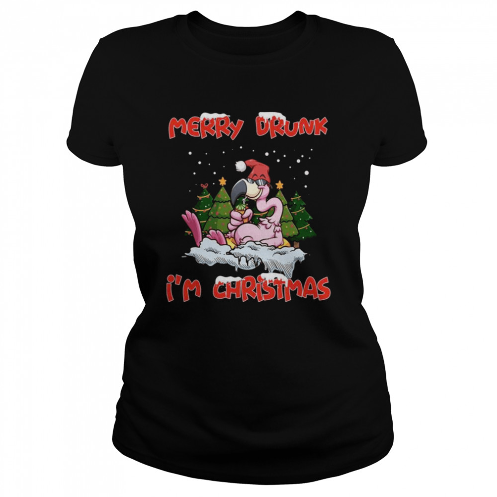 Drunk Christmas Funny Christmas shirt Classic Women's T-shirt