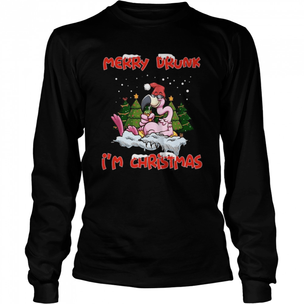 Drunk Christmas Funny Christmas shirt Long Sleeved T-shirt