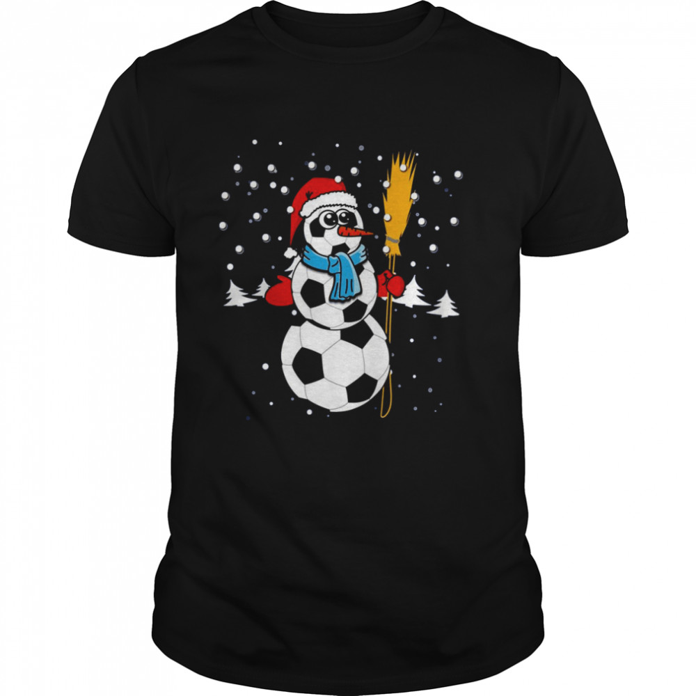Football Soccer Football Snowman Christmas shirt Classic Men's T-shirt