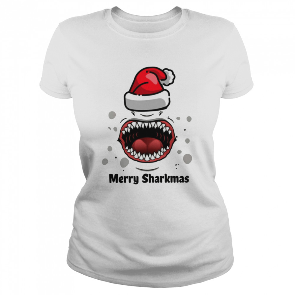 Merry Sharkmas Christmas shirt Classic Women's T-shirt