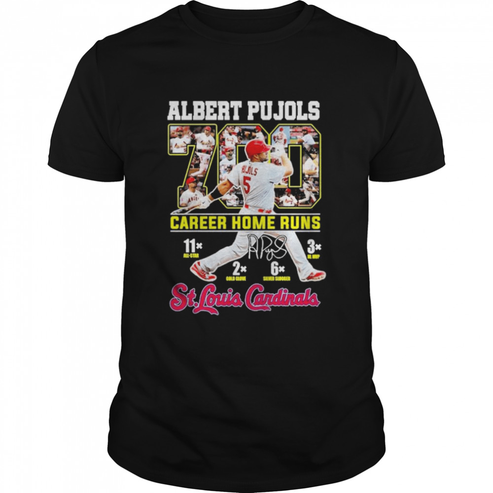 Albert Pujols 700 Career Home Runs St Louis Cardinals signature shirt Classic Men's T-shirt