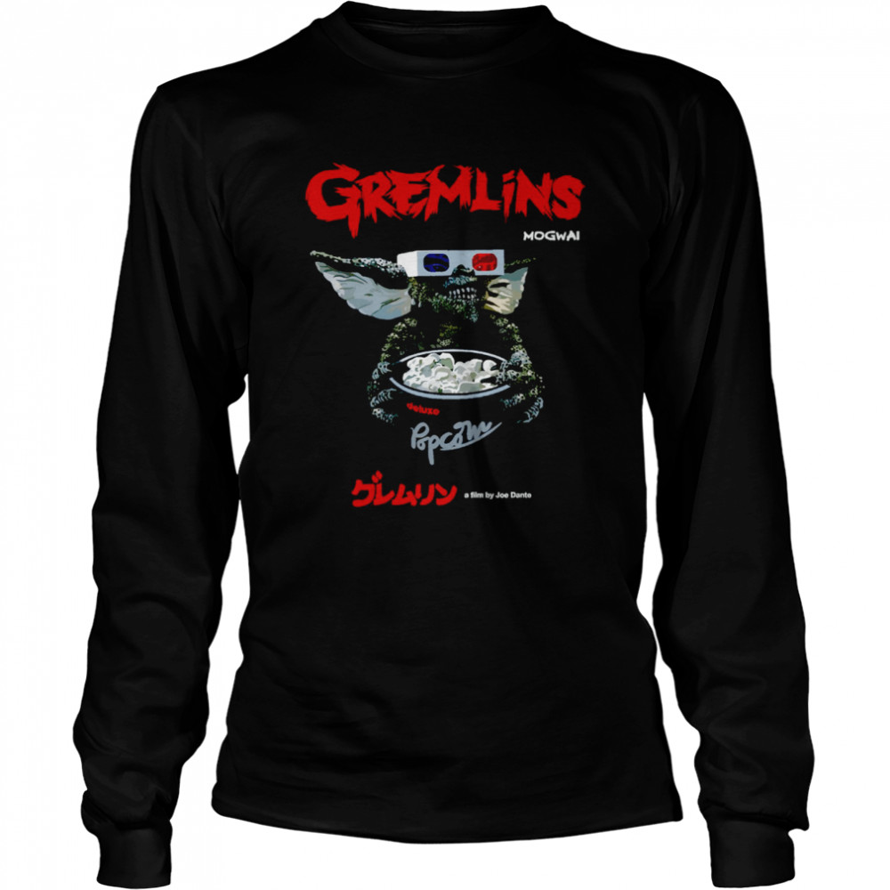 Gremlins Cinema Deluxe Popcorn shirt Long Sleeved T-shirt
