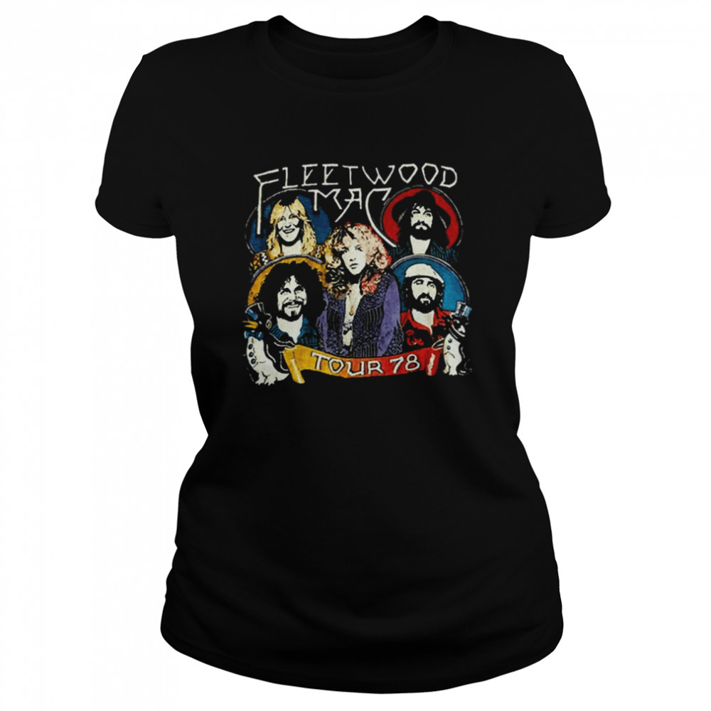 Group Mac Potrait The 78′ Tour Fleetwood Mac shirt Classic Women's T-shirt