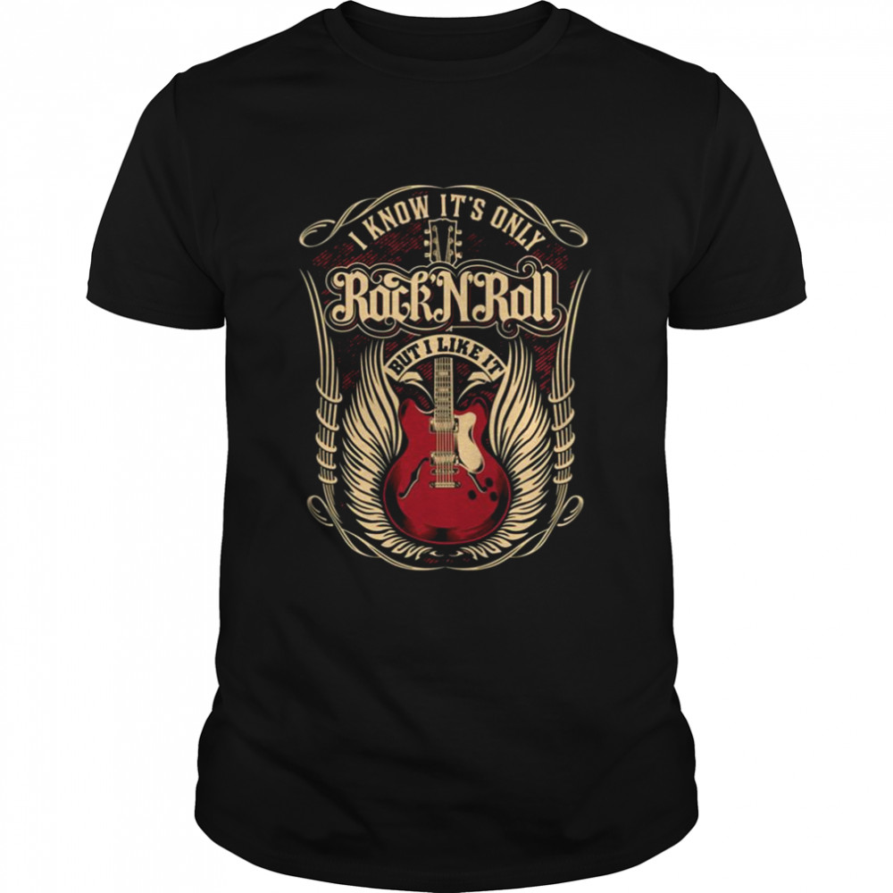 Guitar Red Logo Rock N Roll shirt Classic Men's T-shirt