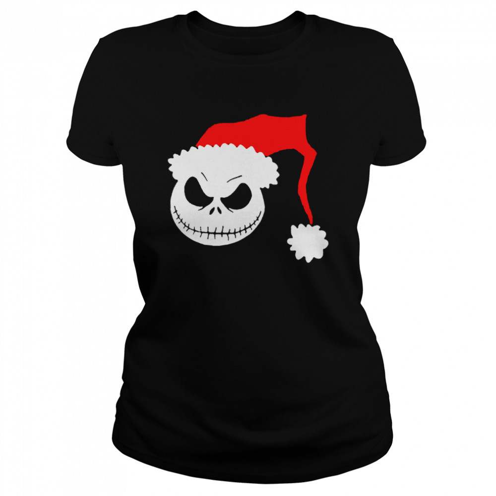 Hat Horror Skull Jack Skellington The Nightmare Before Christmas Santa shirt Classic Women's T-shirt