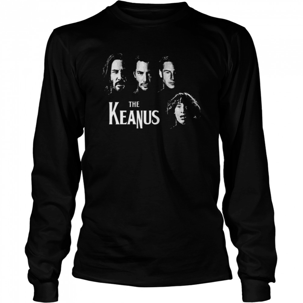 Keanu Reeves And Beatles Mashup shirt Long Sleeved T-shirt