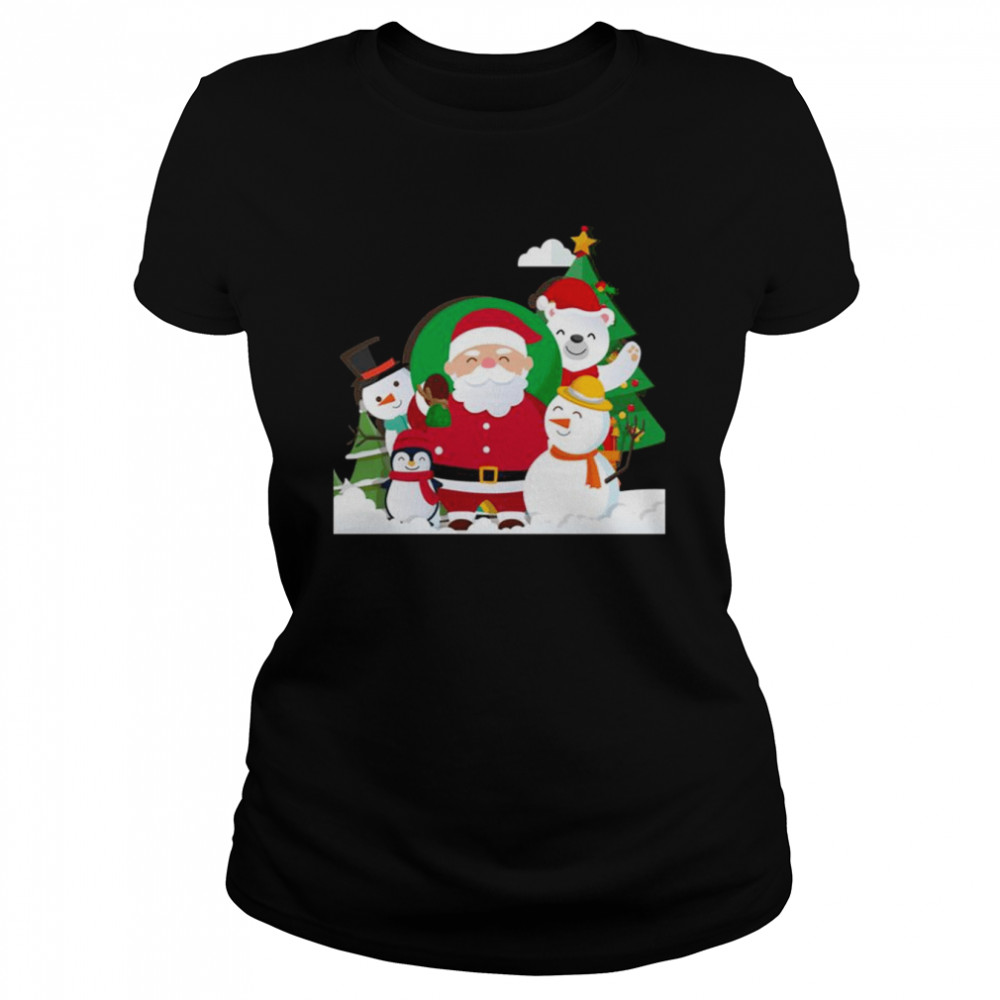 Kid’s Art Happy Merry Christmas shirt Classic Women's T-shirt