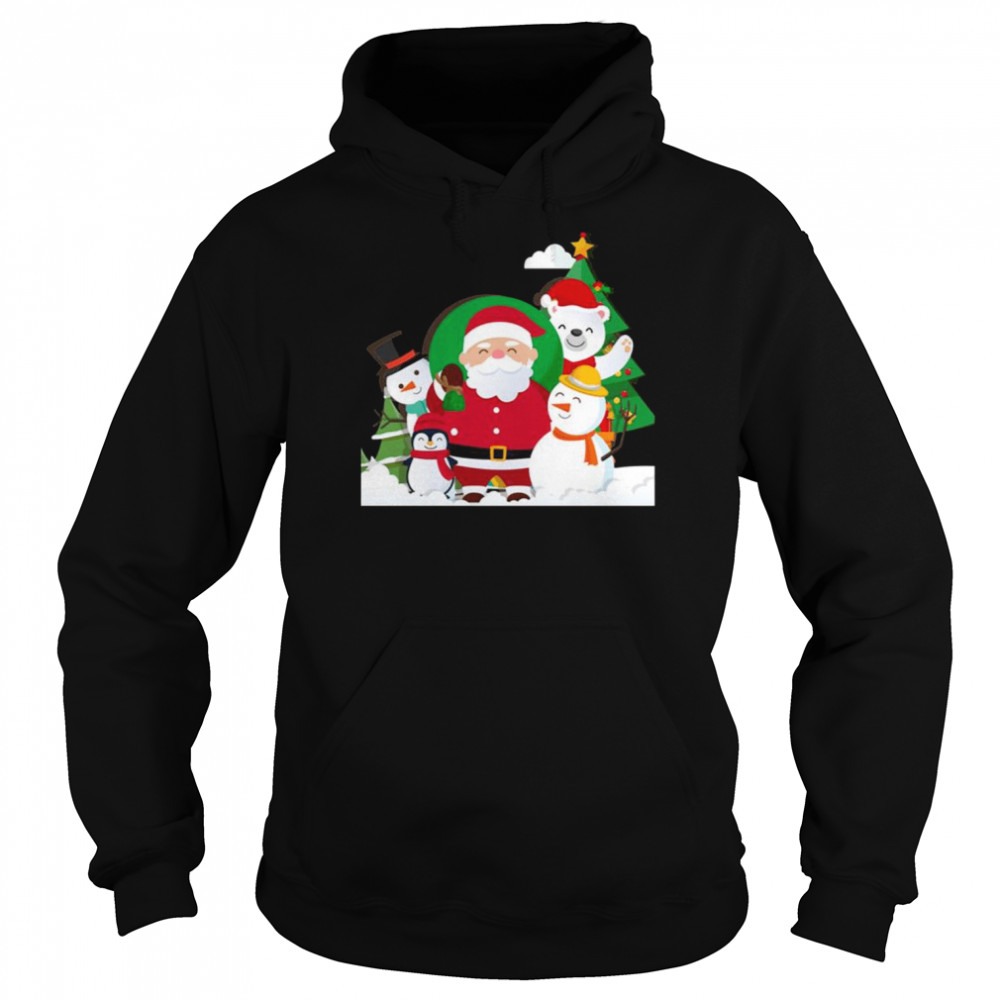 Kid’s Art Happy Merry Christmas shirt Unisex Hoodie