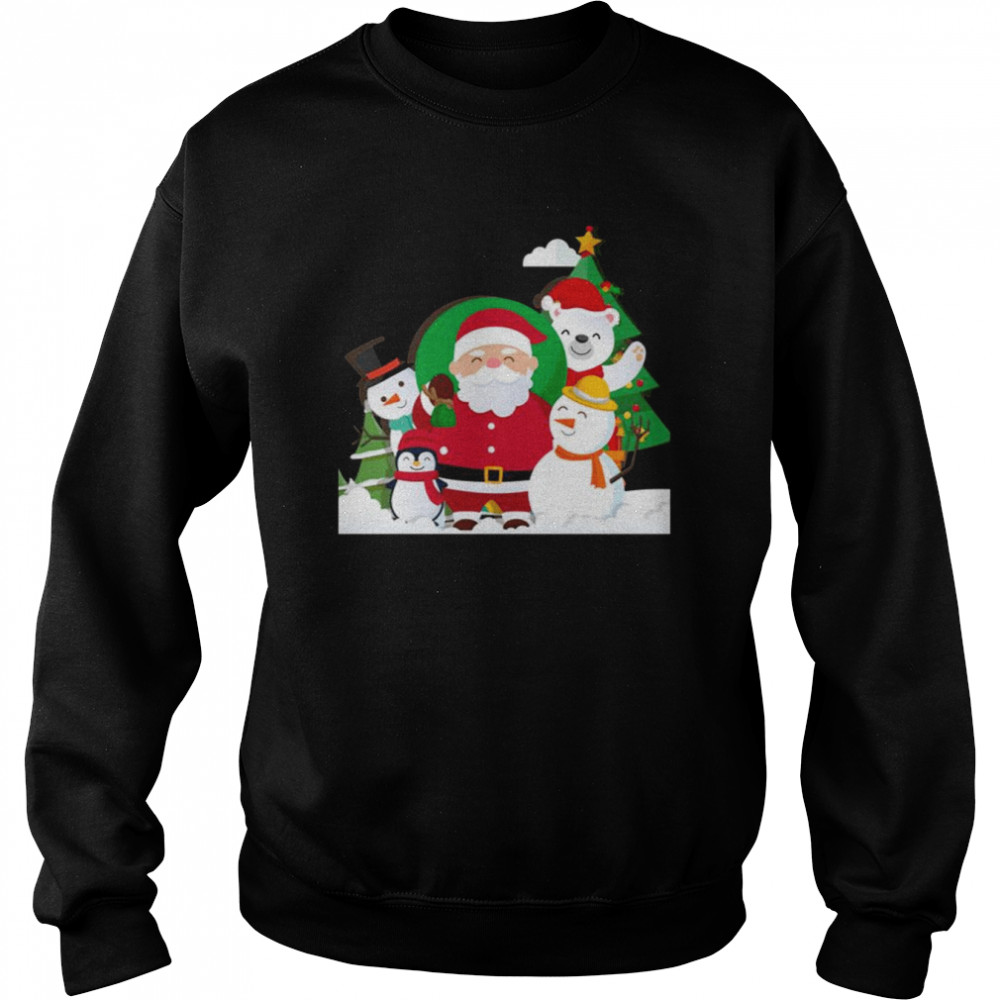 Kid’s Art Happy Merry Christmas shirt Unisex Sweatshirt