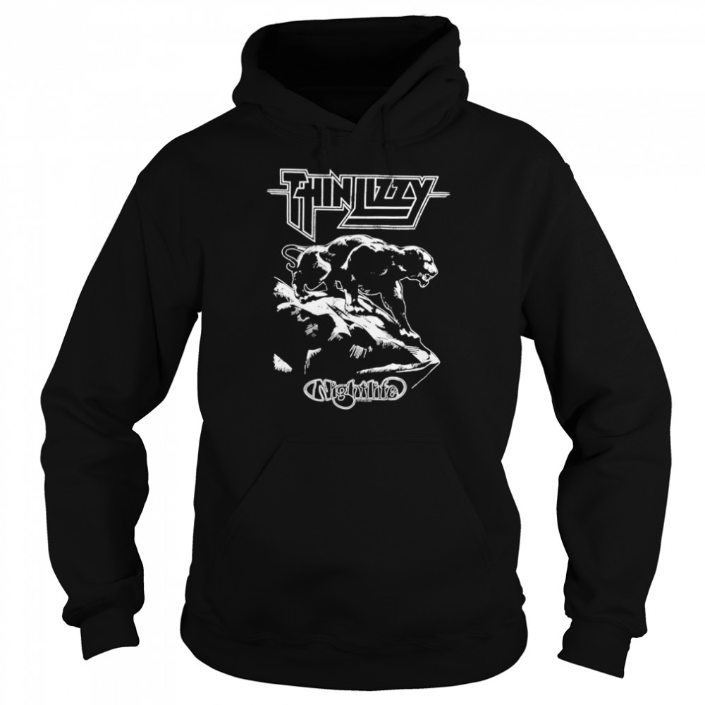 Nightlife Black And White Cover Thin Lizzy shirt Unisex Hoodie
