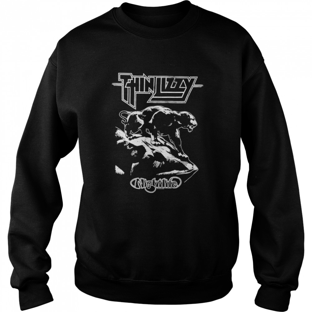 Nightlife Black And White Cover Thin Lizzy shirt Unisex Sweatshirt