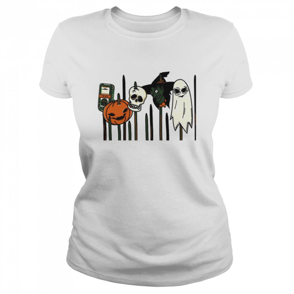Scarycrow Pumpkin Head Iconic Symbols In Halloween shirt Classic Women's T-shirt