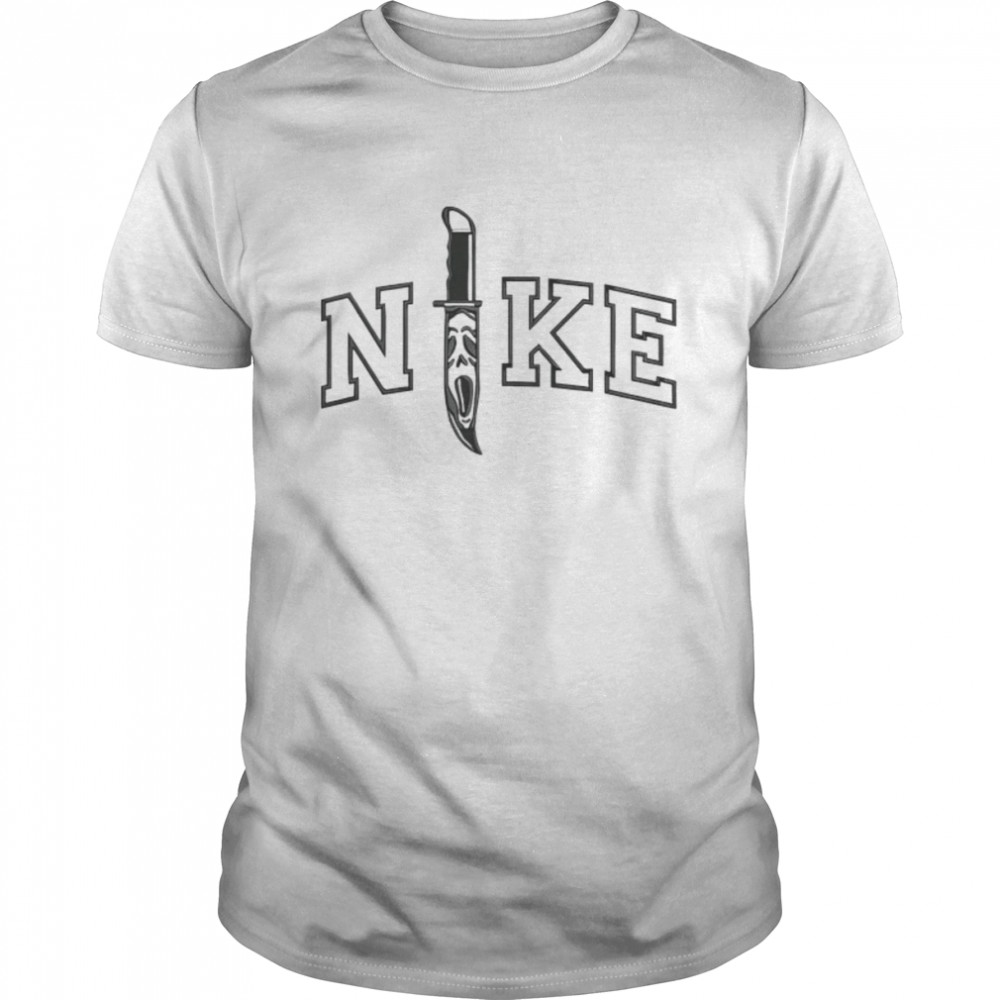 Ghostface Horror knife Nike Halloween shirt