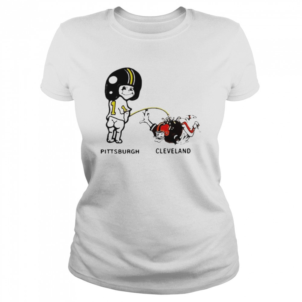 Pittsburgh Steelers Pee Cleveland Browns shirt Classic Women's T-shirt