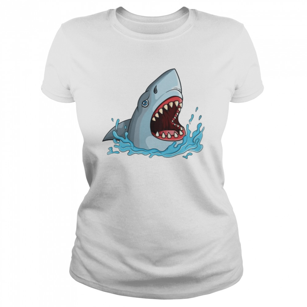 Shark Action Animated Jaws Movie shirt Classic Women's T-shirt