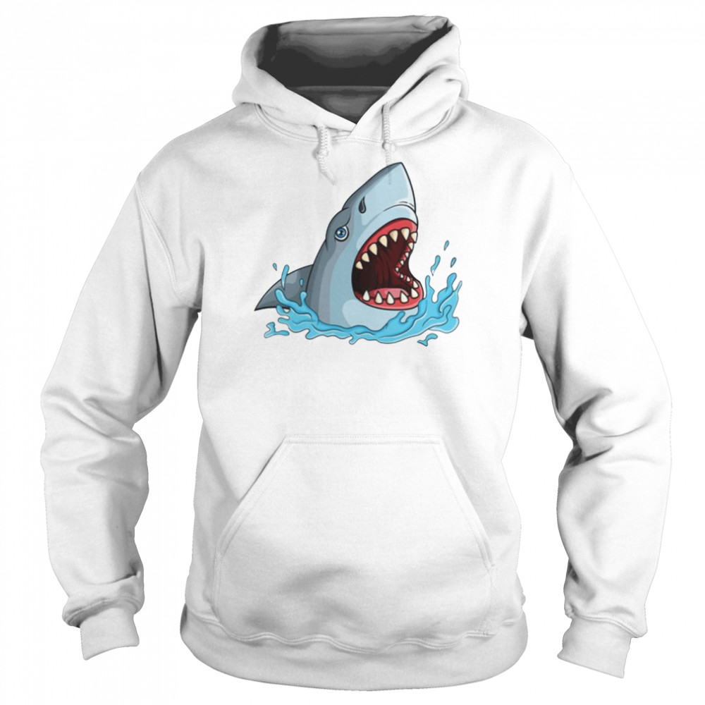 Shark Action Animated Jaws Movie shirt Unisex Hoodie