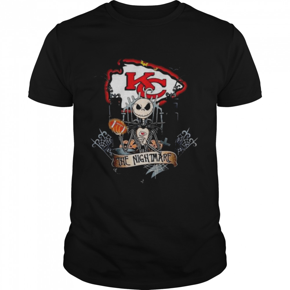 Jack skellington the nightmare Kansas city chief halloween 2022 shirt