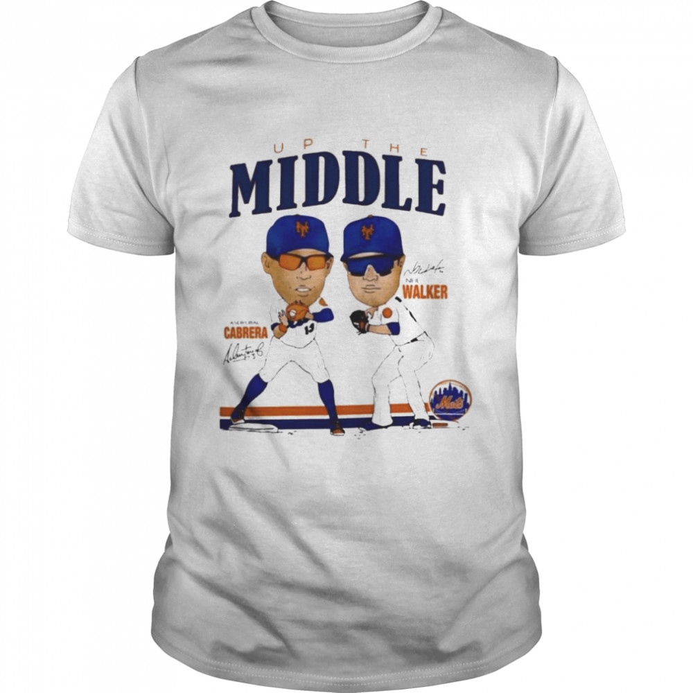 Neil Walker and Asdrubal Cabrera Up The Middle signatures shirt