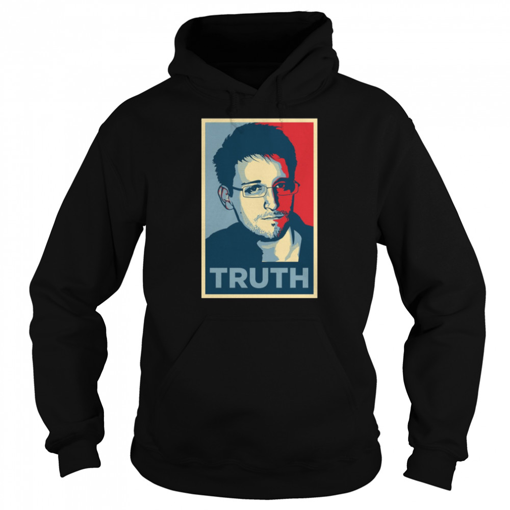 Edward Snowden Portrait Truth Hope shirt Unisex Hoodie