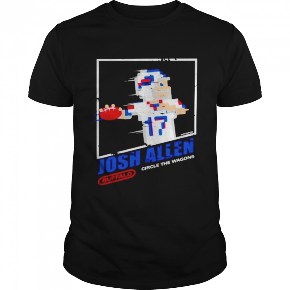 Josh Allen Buffalo Bills circle the wagons 8 bit retro game shirt - KING  TEE STORE