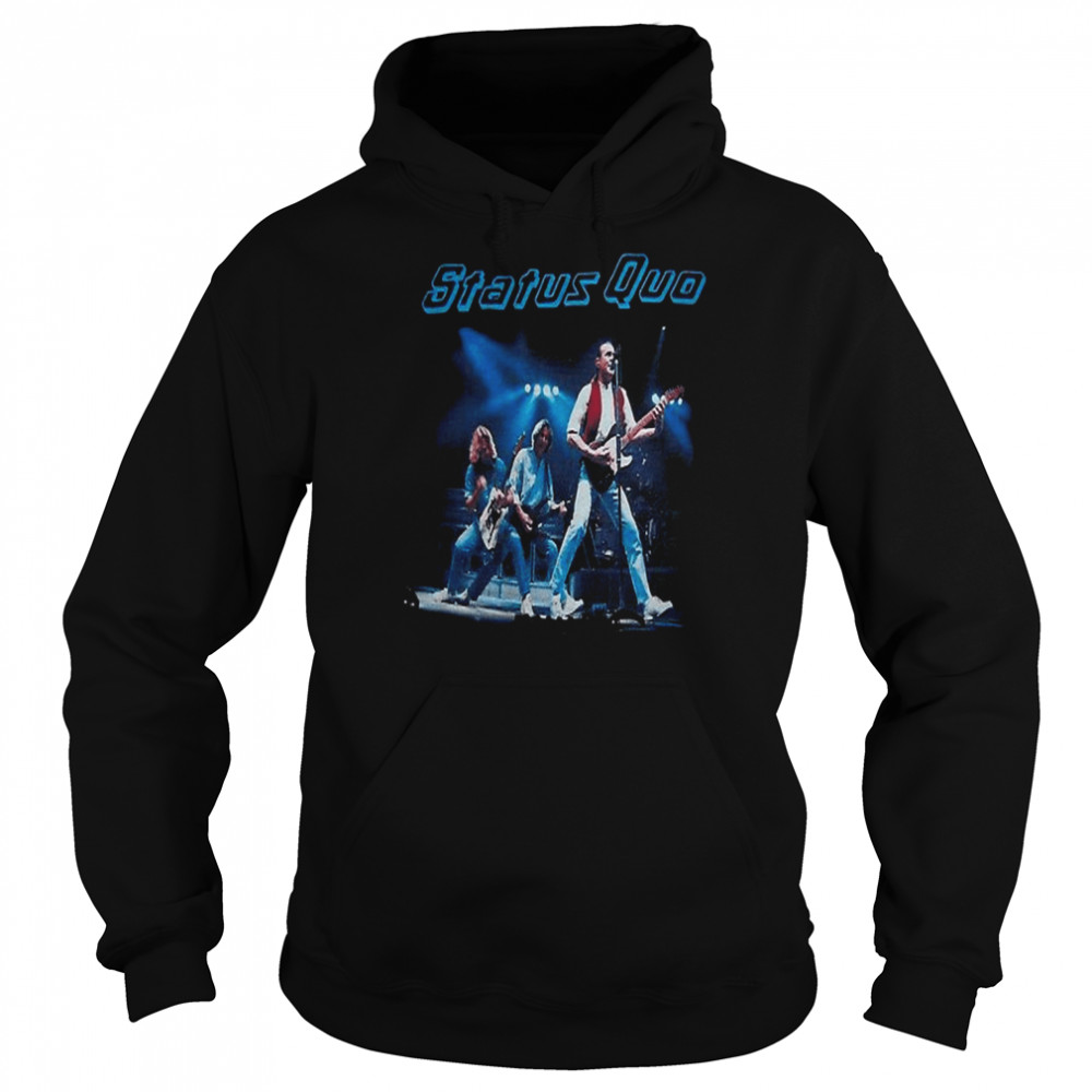 90s live tour design status quo shirt unisex hoodie