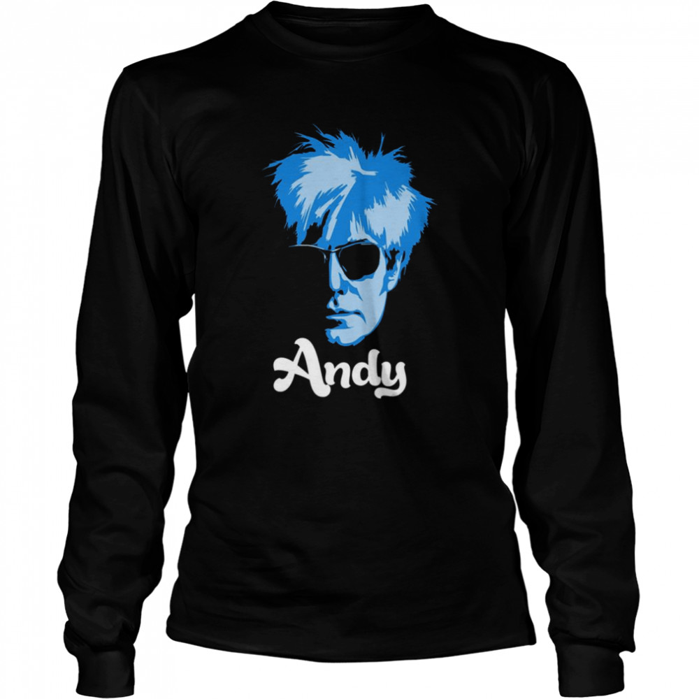 Andy Warhol Pop Art Glass Blue shirt Long Sleeved T-shirt