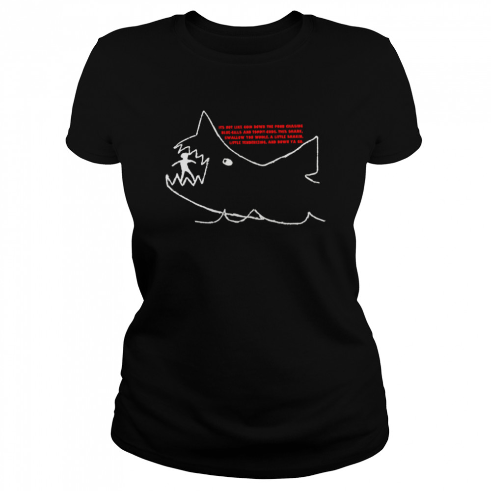 Chalk Drawing Jaws Movie shirt Classic Women's T-shirt