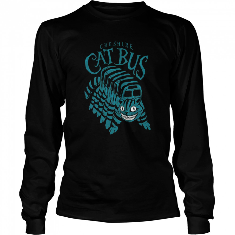 cheshire cat bus cartoon shirt long sleeved t shirt