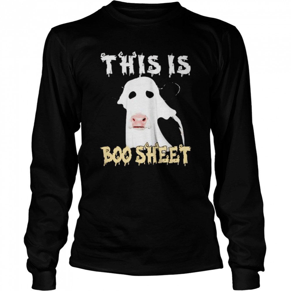 cow Halloween this is boo sheet shirt Long Sleeved T-shirt
