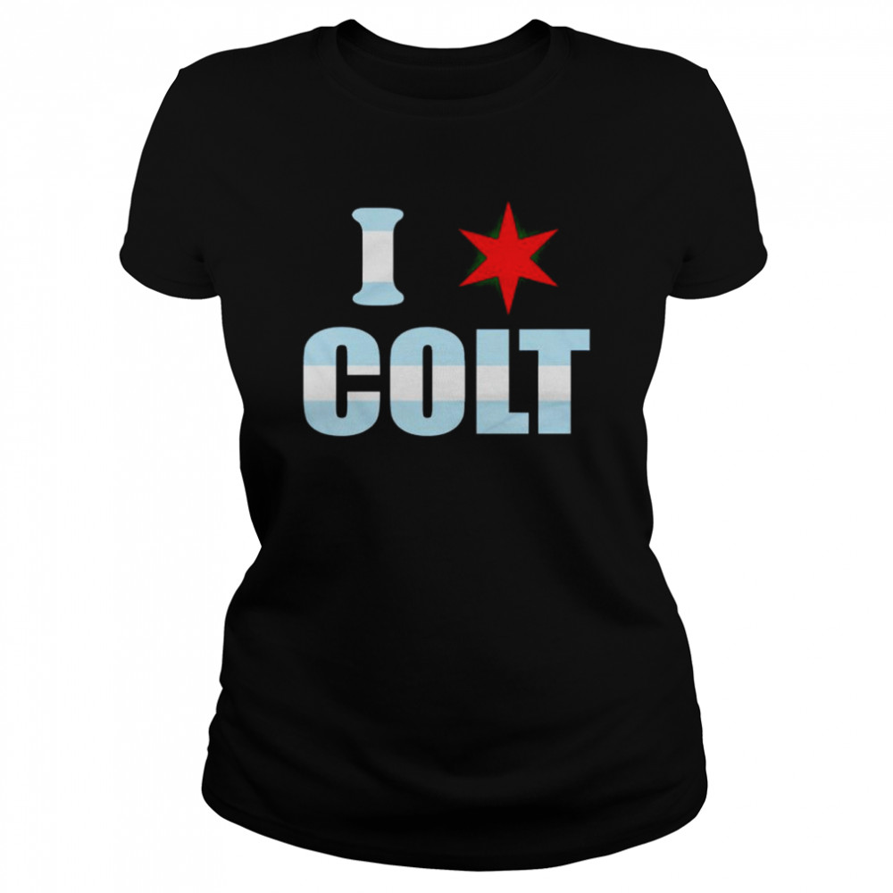 i love chicago star colt shirt classic womens t shirt