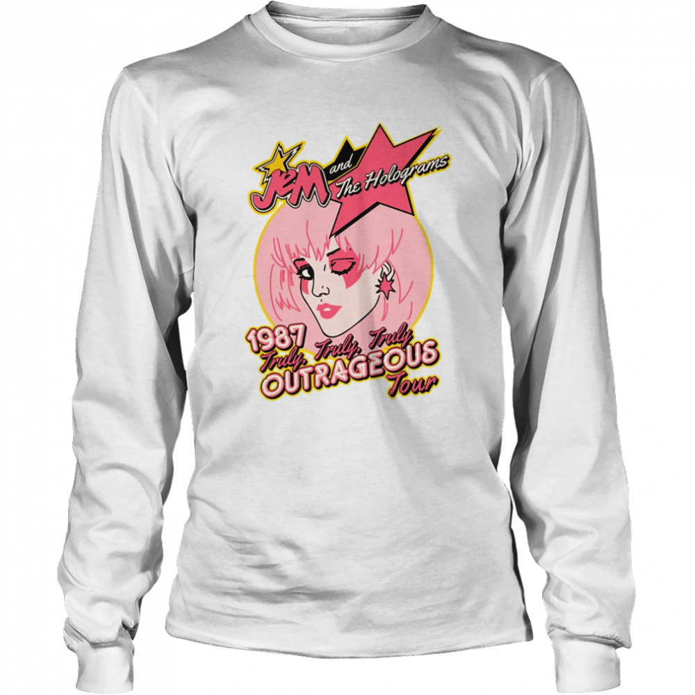 Jem And The Holograms 1987 Truly Truly Truly Outrageous Tour shirt Long Sleeved T-shirt