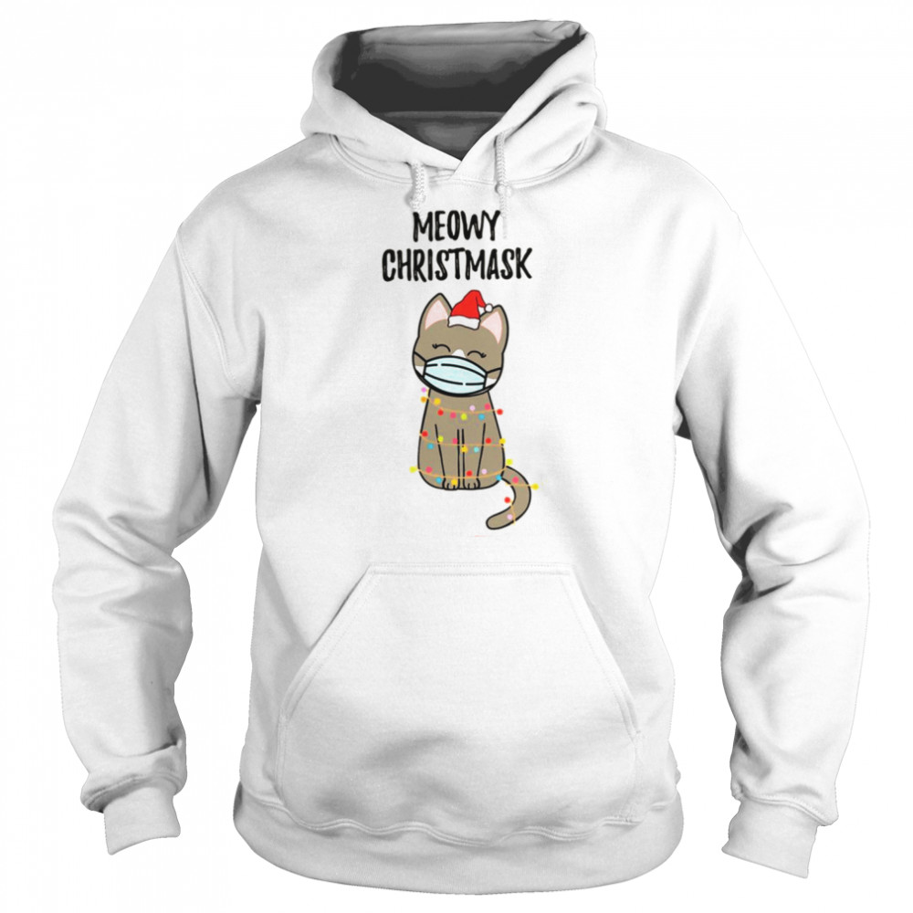 Meowy Christ Cute Wearing Mask shirt Unisex Hoodie