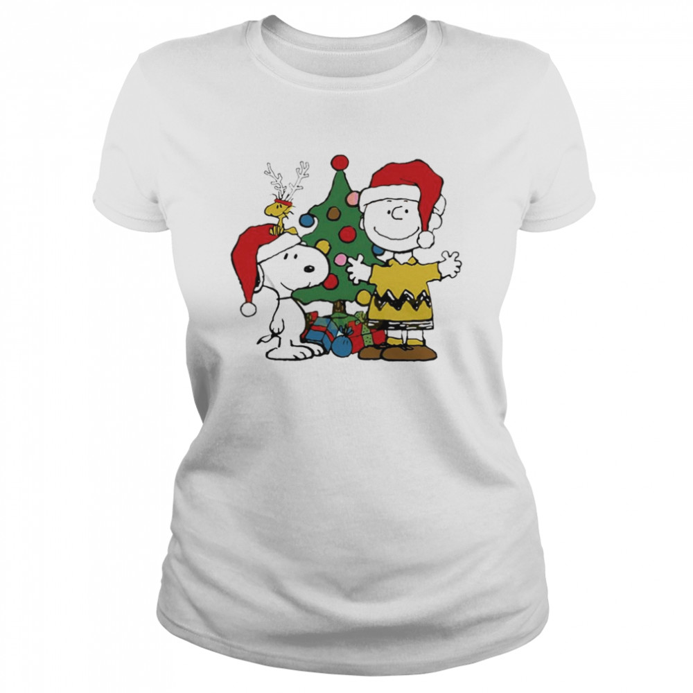 Merry Christmas Charlie Brown And Snoopy  Classic Women's T-shirt