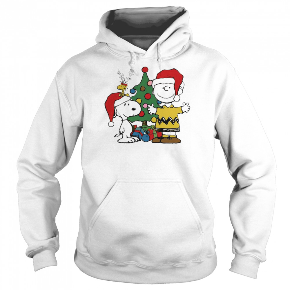 merry christmas charlie brown and snoopy unisex hoodie