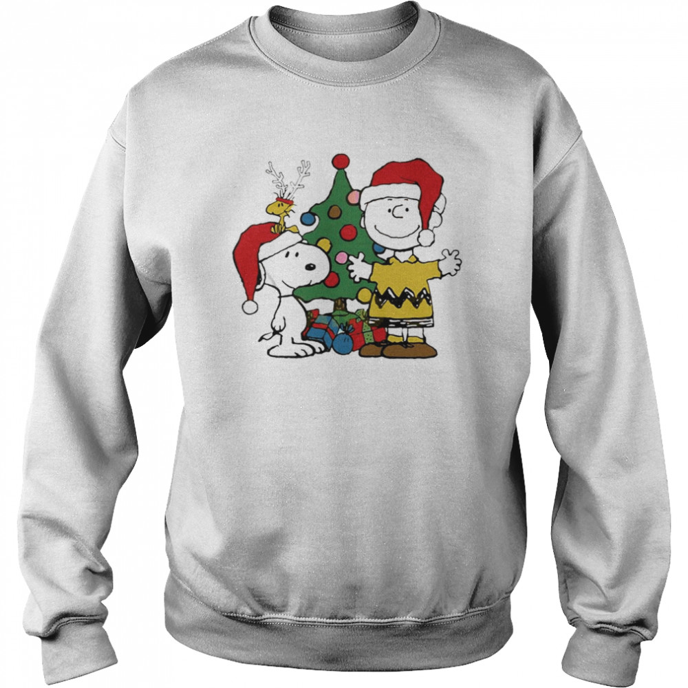 merry christmas charlie brown and snoopy unisex sweatshirt