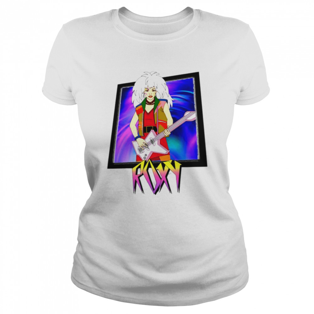 roxy animated jem and the holograms shirt classic womens t shirt