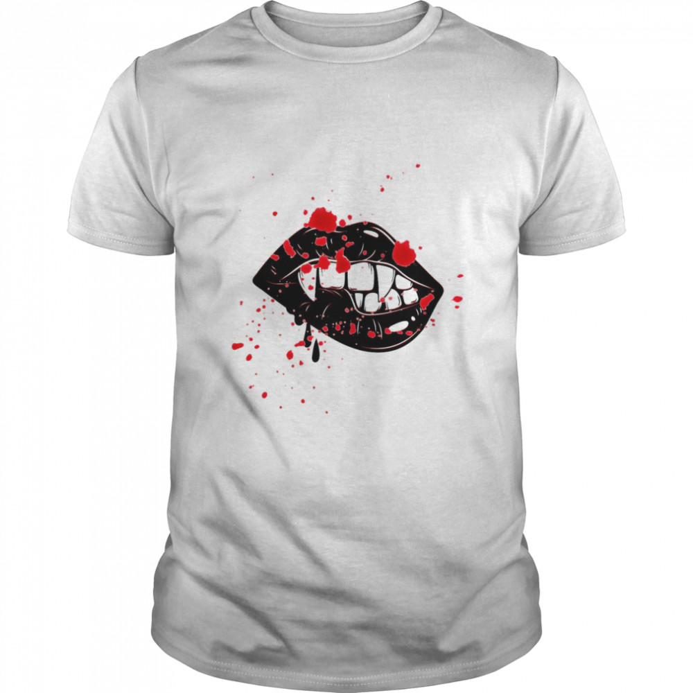 Vampire Lips Halloween Art shirt Classic Men's T-shirt
