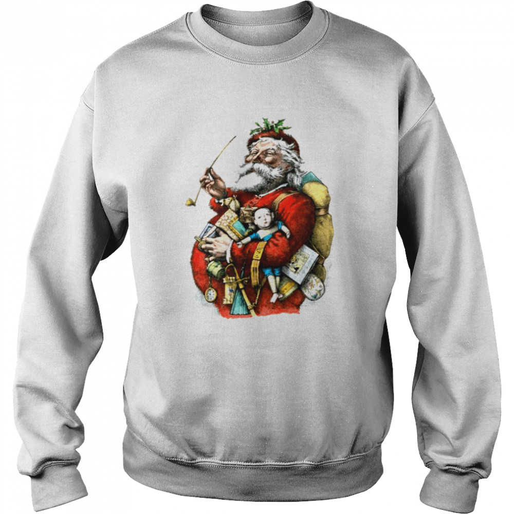 victorian santa clause original art of santa shirt unisex sweatshirt