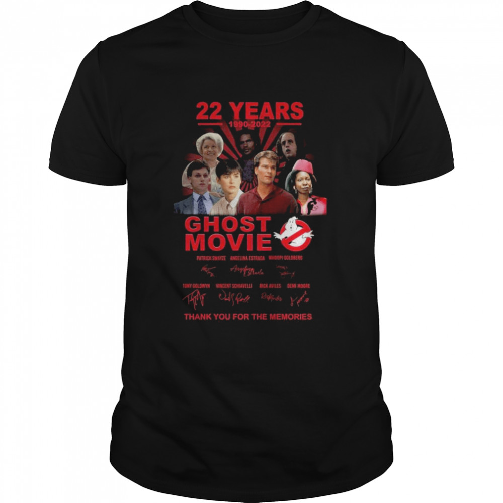 22 years of 1990-2022 Ghost Movie thank you for the memories signatures shirt