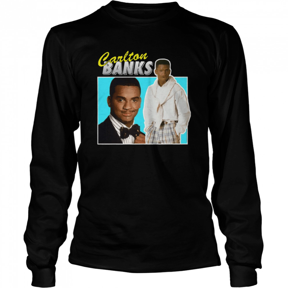Carlton Banks Montage Fresh Prince Of Bel Air shirt Long Sleeved T-shirt