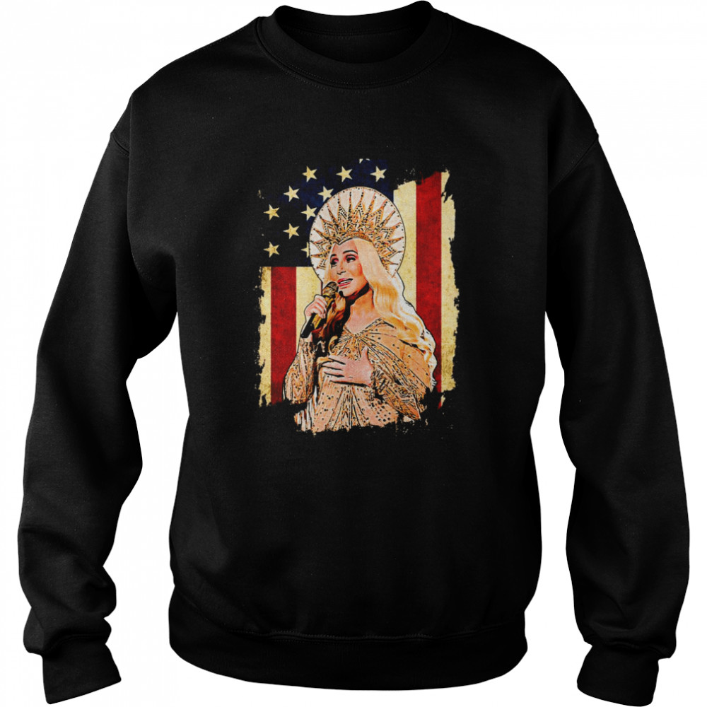 Cher Legends Music Retro Flag American For Fans shirt Unisex Sweatshirt