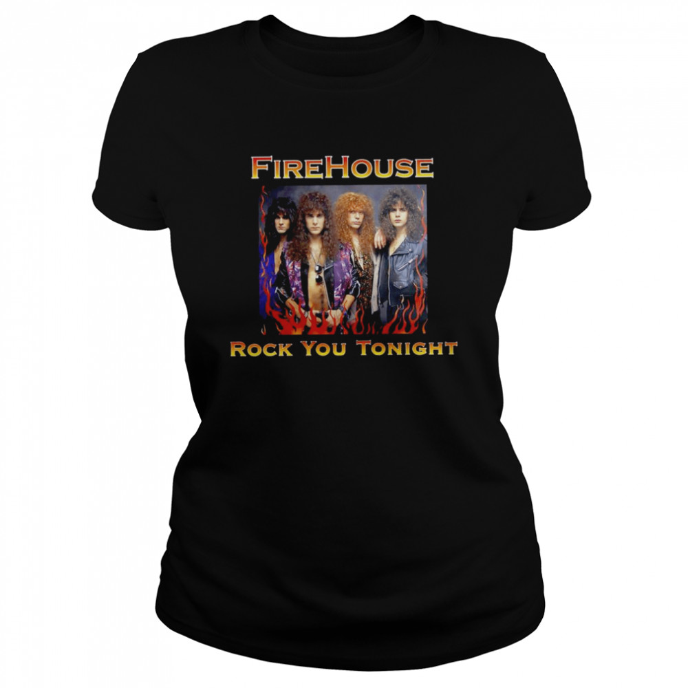 Fiho Fire House Rock Band shirt Classic Women's T-shirt